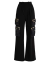Elisabetta Franchi Woman Pants Black Size 8 Polyester, Rubber In Black