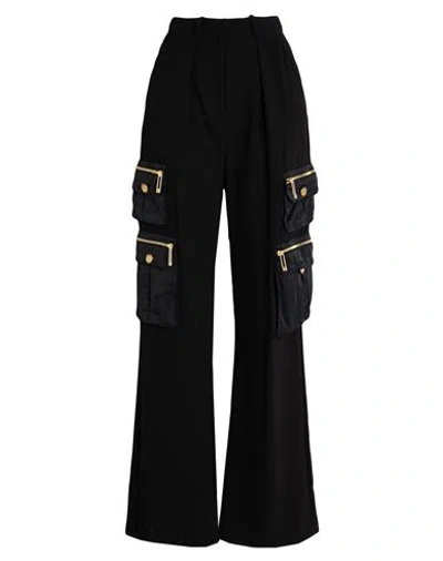 Elisabetta Franchi Woman Pants Black Size 8 Polyester, Rubber