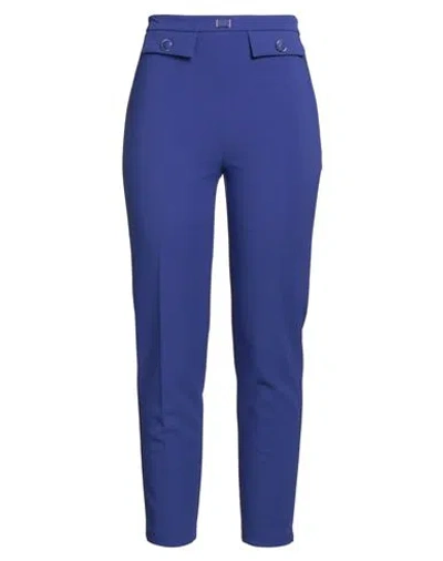 Elisabetta Franchi Woman Pants Blue Size 8 Polyester, Elastane