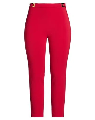 Elisabetta Franchi Woman Pants Burgundy Size 10 Polyester, Elastane In Red