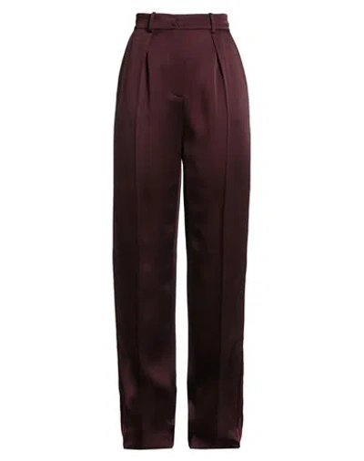 ELISABETTA FRANCHI ELISABETTA FRANCHI WOMAN PANTS BURGUNDY SIZE 4 ACETATE, VISCOSE