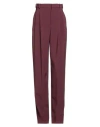 Elisabetta Franchi Woman Pants Burgundy Size 6 Polyester, Elastane In Burgundy