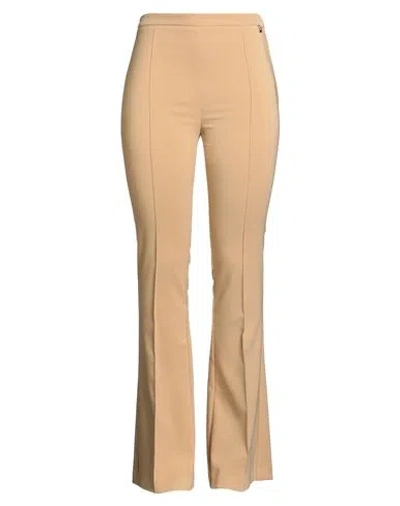Elisabetta Franchi Woman Pants Camel Size 10 Polyester, Elastane In Neutral