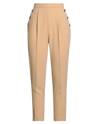 Elisabetta Franchi Woman Pants Camel Size 12 Polyester