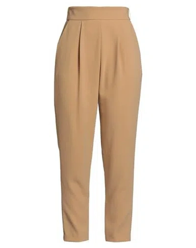 ELISABETTA FRANCHI ELISABETTA FRANCHI WOMAN PANTS CAMEL SIZE 4 POLYESTER