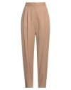 Elisabetta Franchi Woman Pants Camel Size 8 Lyocell In Beige