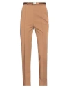 Elisabetta Franchi Woman Pants Camel Size 8 Polyester, Elastane In Beige