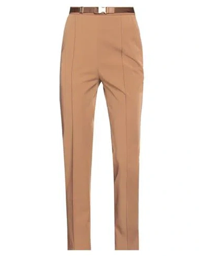 Elisabetta Franchi Woman Pants Camel Size 8 Polyester, Elastane In Beige
