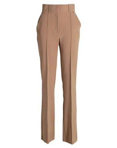 Elisabetta Franchi Woman Pants Camel Size 8 Polyester, Elastane In Beige