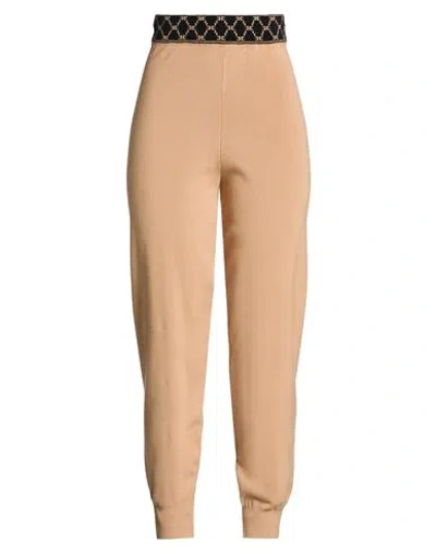 Elisabetta Franchi Woman Pants Camel Size 8 Viscose, Polyamide, Elastane In Neutral