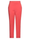 Elisabetta Franchi Essential Woman Pants Coral Size 8 Polyester, Elastane In Red