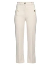 Elisabetta Franchi Woman Pants Cream Size 10 Polyester, Elastane, Viscose In White