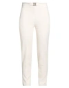 Elisabetta Franchi Woman Pants Cream Size 10 Polyester, Elastane In White