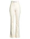 Elisabetta Franchi Woman Pants Cream Size 8 Polyester, Polyurethane In Neutral