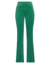 Elisabetta Franchi Woman Pants Emerald Green Size 6 Cotton, Elastane In Green