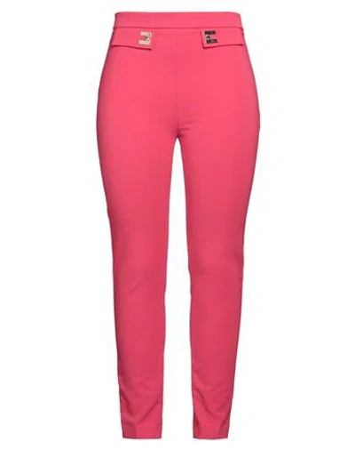 Elisabetta Franchi Woman Pants Fuchsia Size 10 Polyester, Elastane In Pink