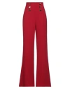 Elisabetta Franchi Woman Pants Garnet Size 8 Polyester In Red