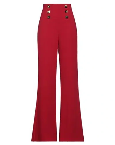 Elisabetta Franchi Woman Pants Garnet Size 8 Polyester In Red
