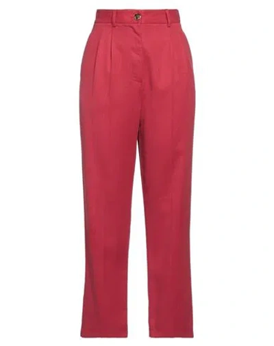 Elisabetta Franchi Woman Pants Garnet Size 4 Lyocell In Red