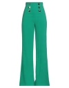 Elisabetta Franchi Woman Pants Green Size 6 Polyester