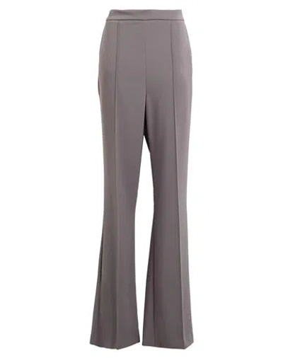 Elisabetta Franchi Woman Pants Grey Size 12 Polyester, Elastane In Brown