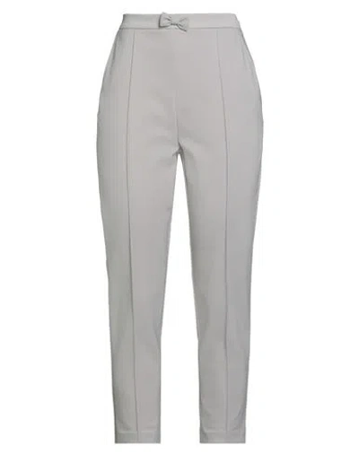 Elisabetta Franchi Woman Pants Grey Size 4 Polyester, Elastane In Gray