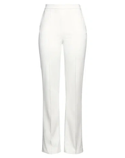 Elisabetta Franchi Woman Pants Ivory Size 10 Polyester, Elastane In White