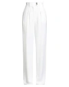 Elisabetta Franchi Woman Pants Ivory Size 10 Polyester, Elastane In White