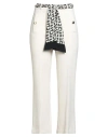 Elisabetta Franchi Woman Pants Ivory Size 10 Polyester, Elastane In White