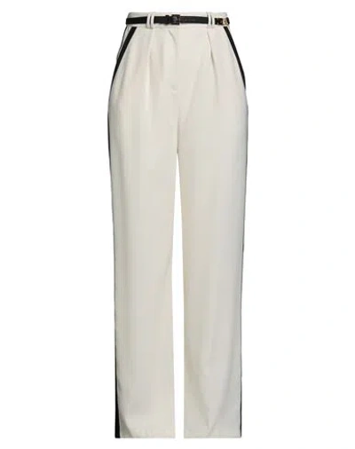 Elisabetta Franchi Woman Pants Ivory Size 2 Polyester In Neutral