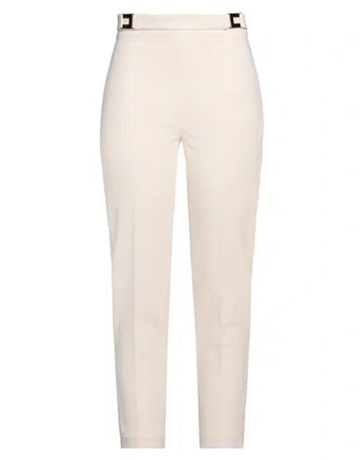 Elisabetta Franchi Woman Pants Ivory Size 8 Polyester, Elastane In White