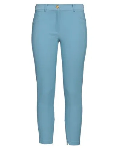 Elisabetta Franchi Woman Pants Light Blue Size 8 Polyester, Elastane