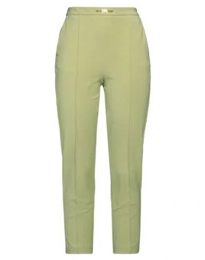Elisabetta Franchi Woman Pants Light Green Size 10 Polyester, Elastane
