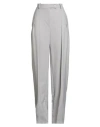 Elisabetta Franchi Woman Pants Light Grey Size 8 Polyester, Virgin Wool, Elastane In Gray