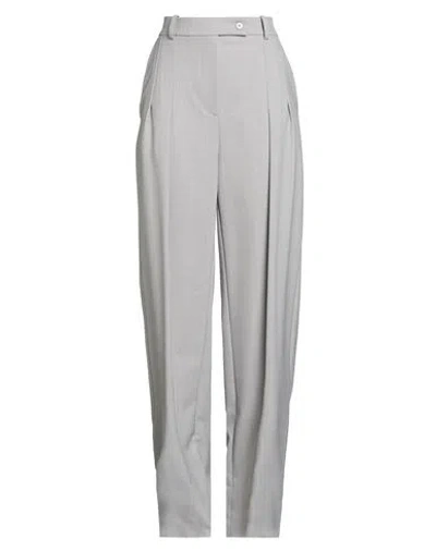 Elisabetta Franchi Woman Pants Light Grey Size 8 Polyester, Virgin Wool, Elastane In Gray