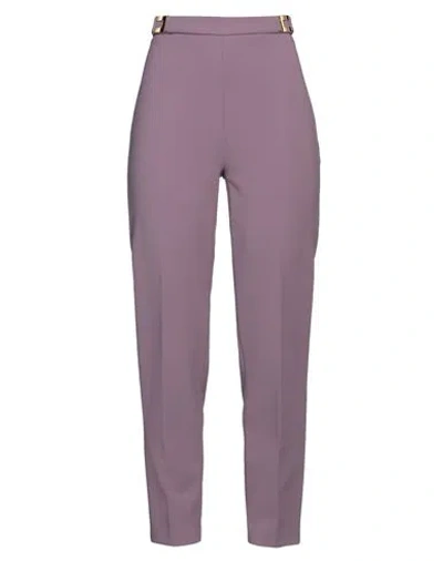 Elisabetta Franchi Woman Pants Mauve Size 6 Polyester, Elastane In Purple