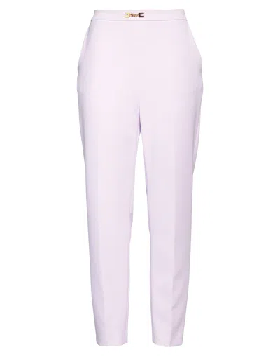 Elisabetta Franchi Woman Pants Lilac Size 10 Polyester, Elastane In Pink