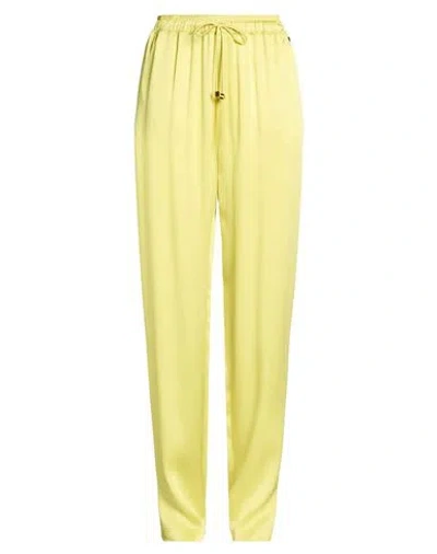 Elisabetta Franchi Woman Pants Lime Green Size 6 Acetate, Viscose In Yellow