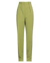 Elisabetta Franchi Woman Pants Lime Green Size 8 Polyester, Virgin Wool, Elastane