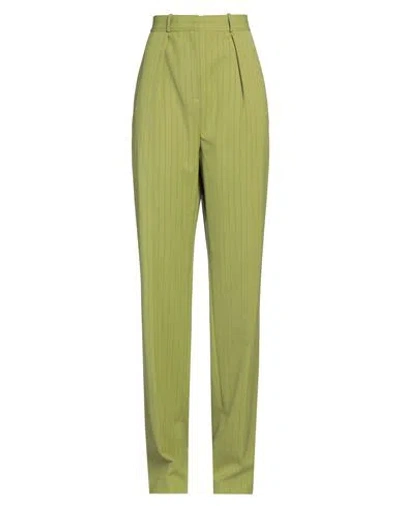 Elisabetta Franchi Woman Pants Lime Green Size 8 Polyester, Virgin Wool, Elastane