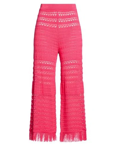 Elisabetta Franchi Woman Pants Magenta Size 4 Viscose, Polyester In Red