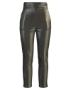 Elisabetta Franchi Woman Pants Military Green Size 6 Cotton, Metallic Fiber, Polyester