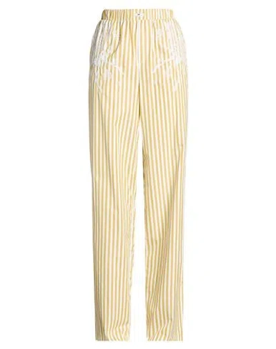 Elisabetta Franchi Woman Pants Mustard Size 2 Cotton In Yellow
