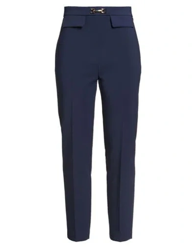 Elisabetta Franchi Woman Pants Navy Blue Size 8 Polyester, Elastane