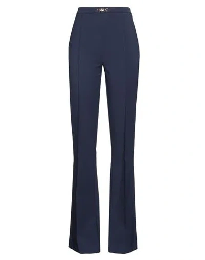 Elisabetta Franchi Woman Pants Navy Size 10 Polyester, Elastane