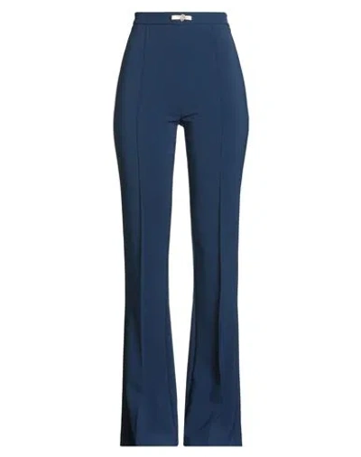 Elisabetta Franchi Woman Pants Navy Size 10 Polyester, Elastane In Blue