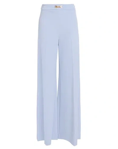 Elisabetta Franchi Woman Pants Pastel Blue Size 8 Polyester, Elastane