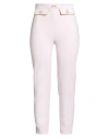 Elisabetta Franchi Woman Pants Pink Size 8 Polyester, Elastane In White