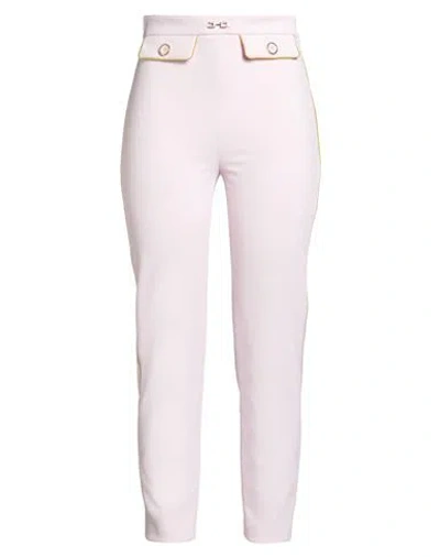 Elisabetta Franchi Woman Pants Pink Size 8 Polyester, Elastane In White