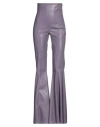 Elisabetta Franchi Woman Pants Purple Size 2 Polyester, Polyurethane Coated